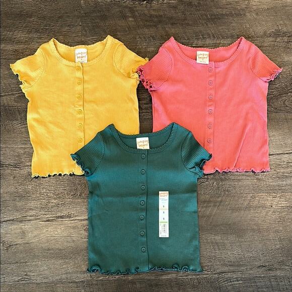Jumping Beans Toddler size 5 BUNDLE (3) Ribbed Short Sleeve Tops - Picture 1 of 9